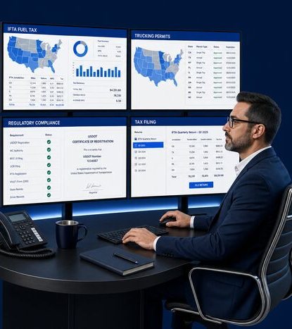 IFTA fuel tax and trucking permit dashboards